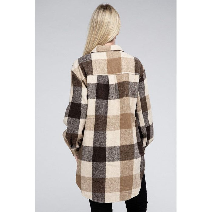 Multi Plaid Long Shacket