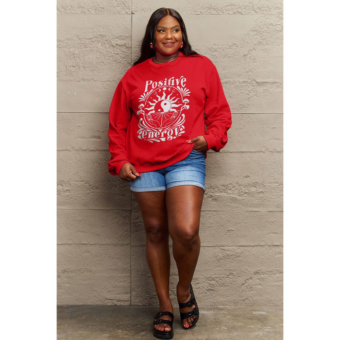 Simply Love POSITIVE ENERGY Graphic Sweatshirt