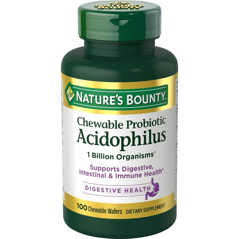 Nature's Bounty Nature's Bounty Probiotic Acidophilus With Bifidus Chewable Wafers Vitamins & Supplements