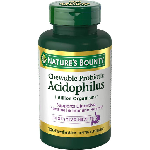 Nature's Bounty Nature's Bounty Probiotic Acidophilus With Bifidus Chewable Wafers Vitamins & Supplements