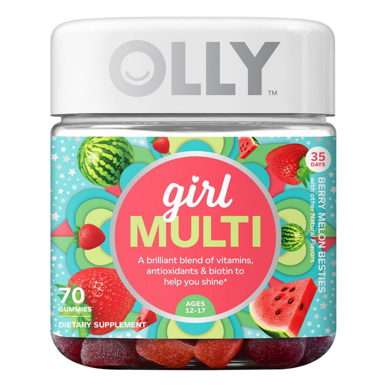 Olly Olly Teen Girl Multivitamin Gummies - Berry Melon - 70ct Vitamins & Supplements