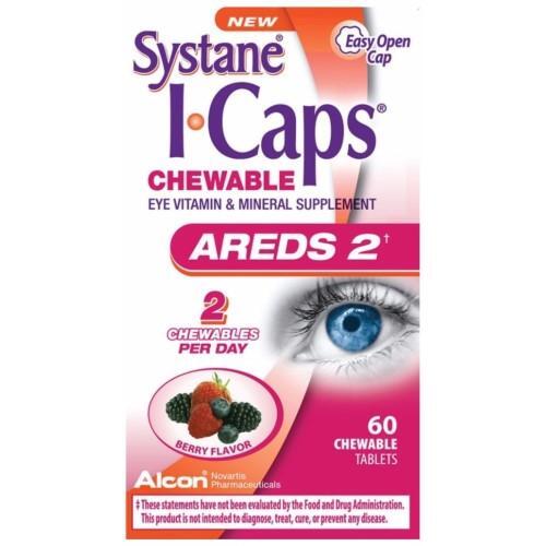 I-Caps I-Caps Eye Vitamin & Mineral Supplement, Chewable Tablets, Berry Flavor Vitamins & Supplements White Smoke