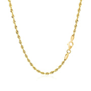 Bids.com 2.5mm 10k Yellow Gold Solid Diamond Cut Rope Chain Necklaces