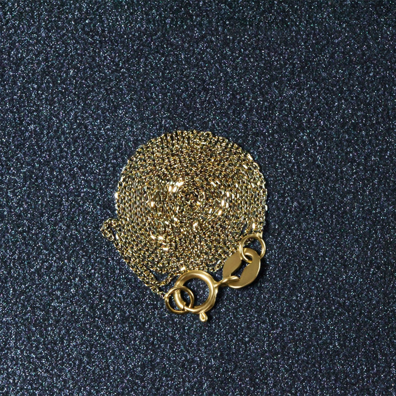 Bids.com 14k Yellow Gold Diamond Cut Cable Link Chain 0.7mm Necklaces