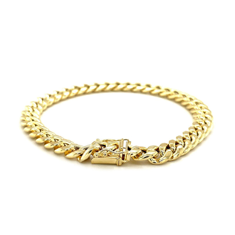 Bids.com 7.5mm 14k Yellow Gold Semi Solid Miami Cuban Bracelet Bracelets