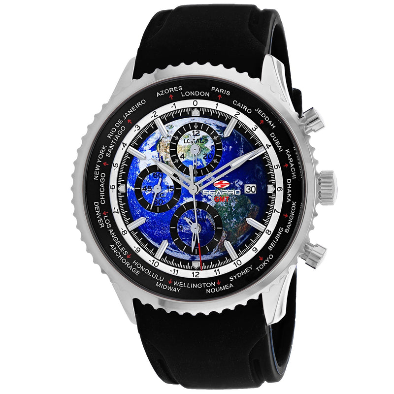 Bids.com Seapro Men's Meridian World Timer GMT Watches