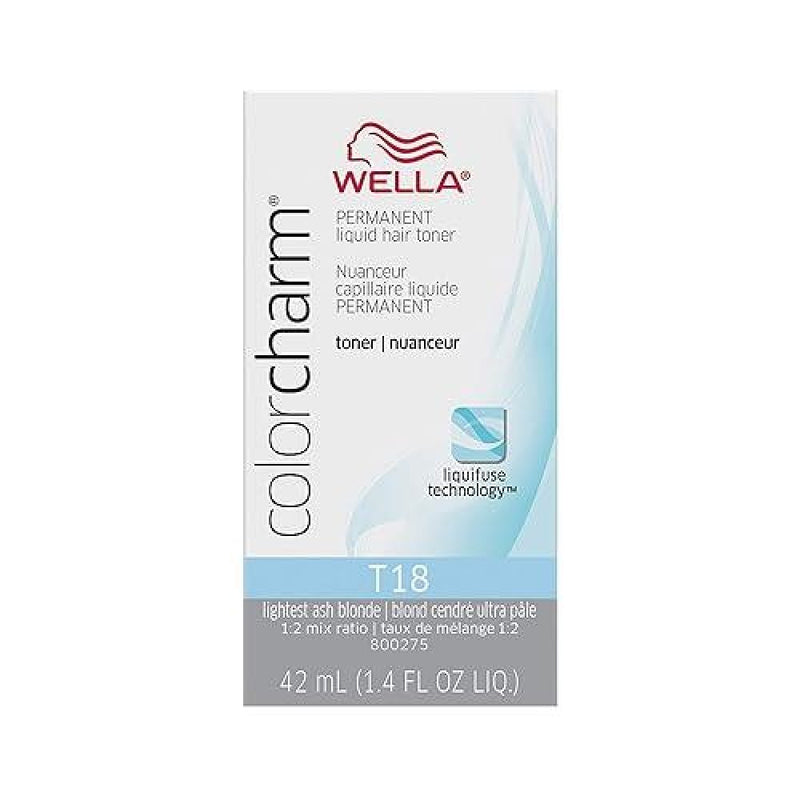 Wella Wella Color Charm Hair Toner T18, Lightest Ash Blonde, 14 Fl Oz Hair Color Lavender