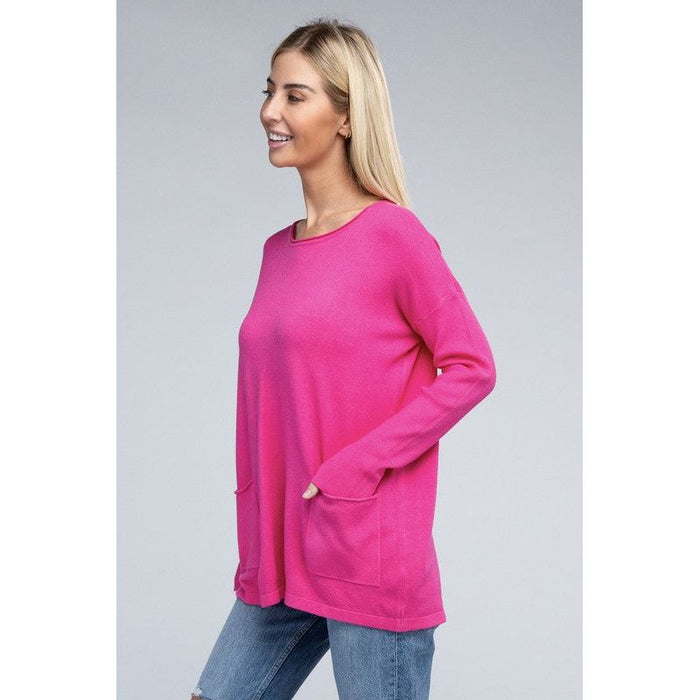 Viscose Front Pockets Sweater