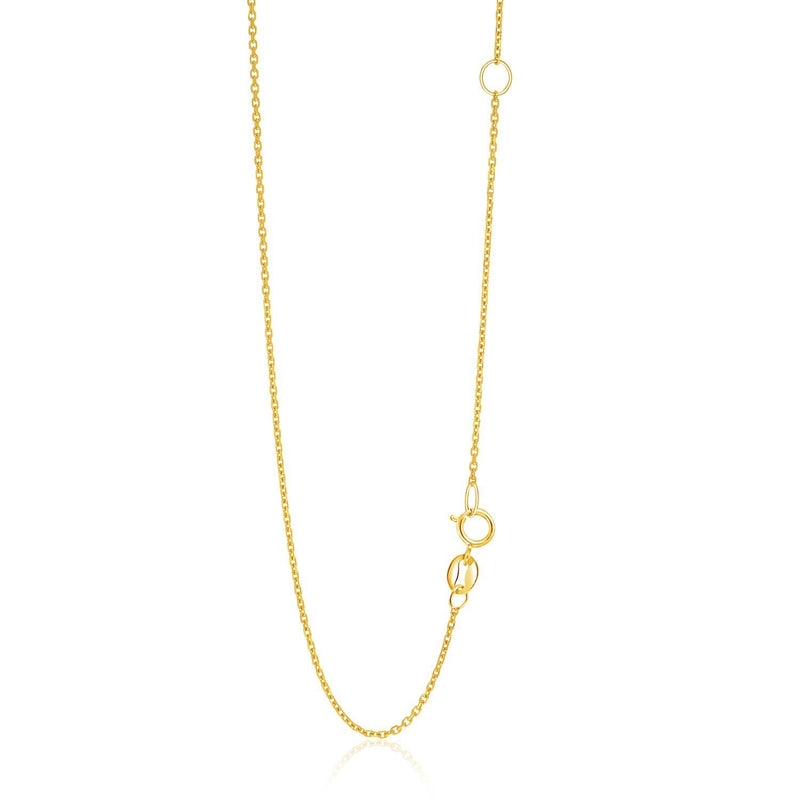 Bids.com 14k Yellow Gold Adjustable Cable Chain 1.1mm Necklaces