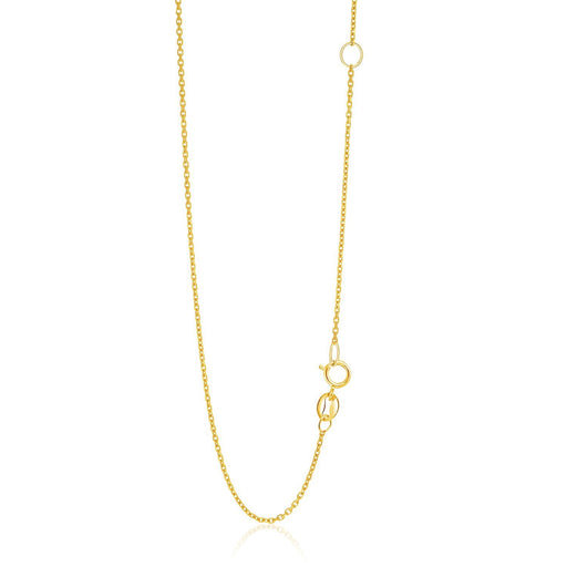 Bids.com 14k Yellow Gold Adjustable Cable Chain 1.1mm Necklaces