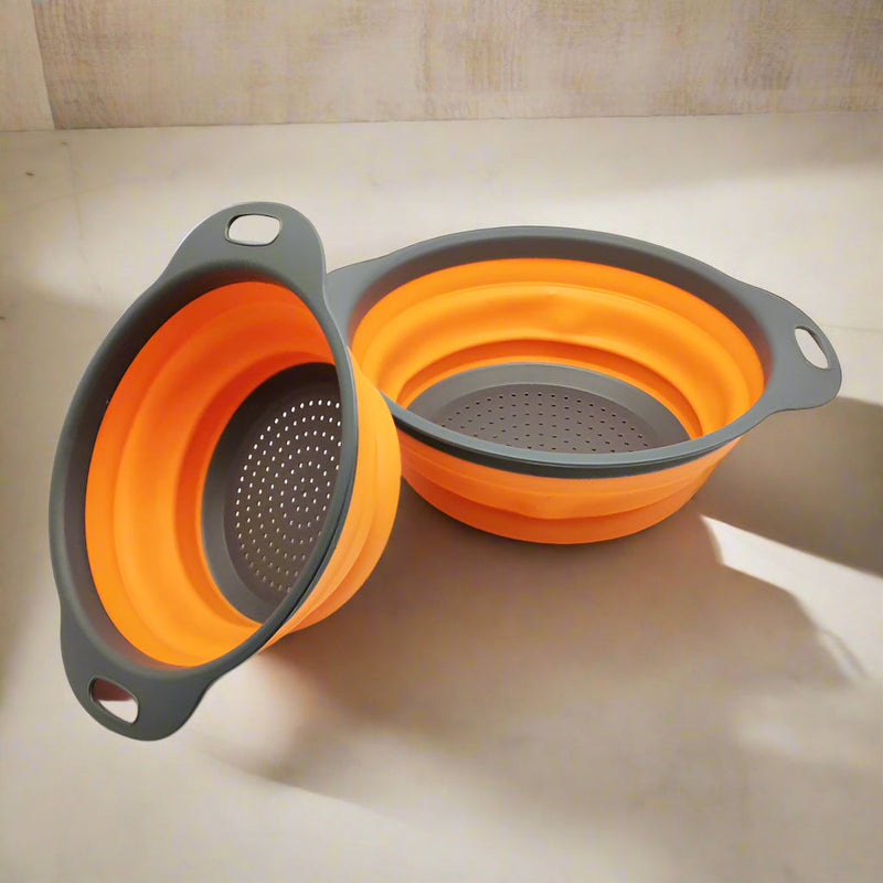 🥦 Foldable Silicone Colander – Space-Saving Strainer