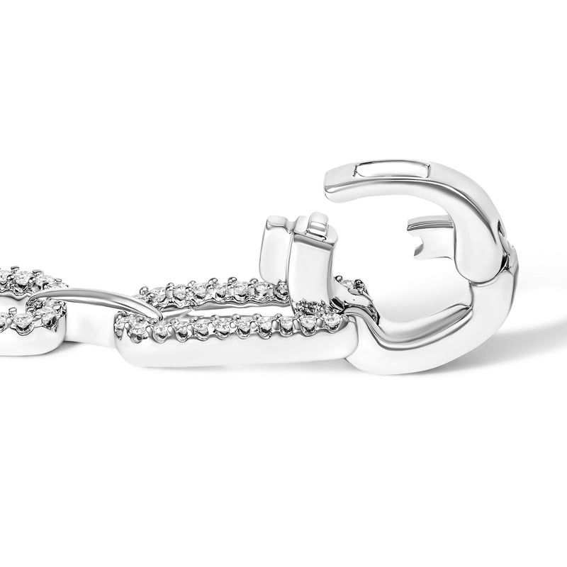 Bids.com 14K White Gold 1.00 Cttw Paperclip Link Bracelet Bracelets