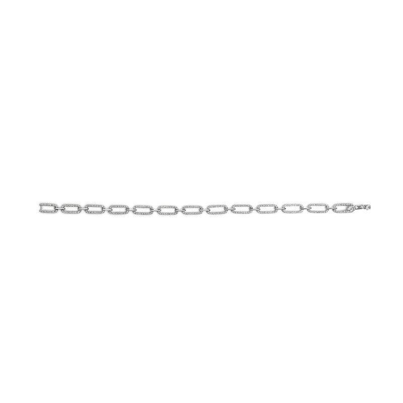 Bids.com 14K White Gold 1.00 Cttw Paperclip Link Bracelet Bracelets