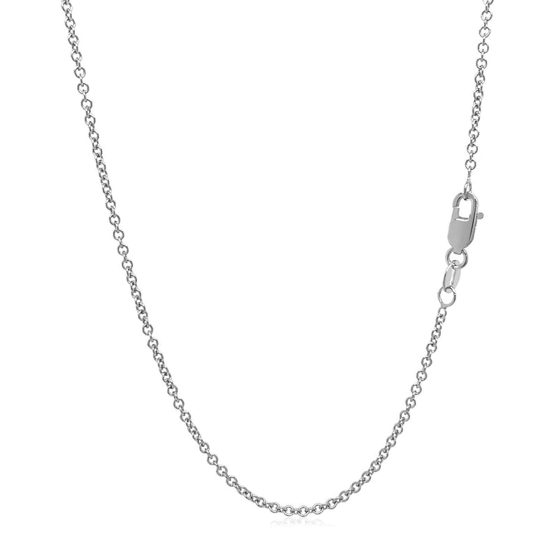 Bids.com 14k White Gold Round Cable Link Chain 1.5mm Necklaces