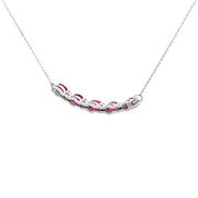 Bids.com .73ct Ruby Diamond Fashion Pendants 10KT White Gold Pendants