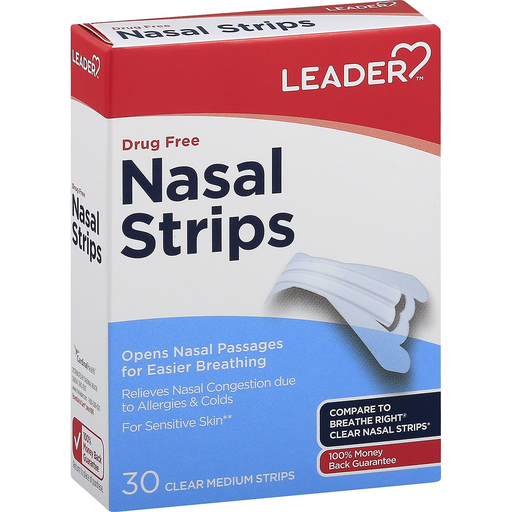 Leader Leader Nasal Strips Medium Clear Medicine & Drugs