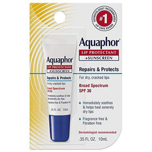 Aquaphor Aquaphor Lip Repair + Protect Broad Spectrum SPF 30, Lip Balm for Chapped Lips, 0.35 oz Lip Balms