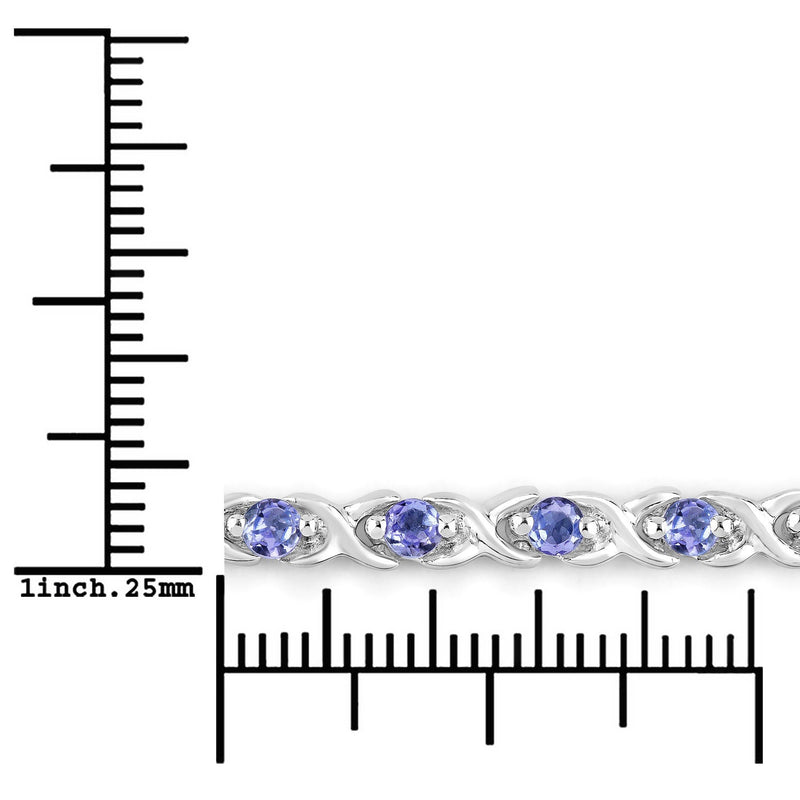 Bids.com 0.91 Carat Genuine Tanzanite .925 Sterling Silver Bracelet Bracelets