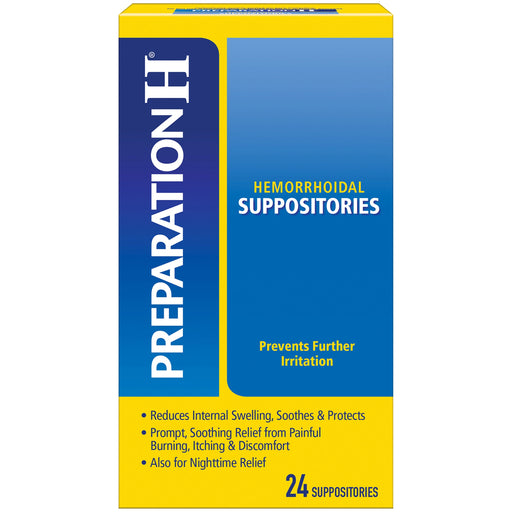 Preparation H Preparation H, Hemorrhoidal Suppositories, 24 Count Health Care