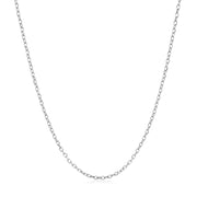 Bids.com 14k White Gold Faceted Cable Link Chain 1.3mm Necklaces