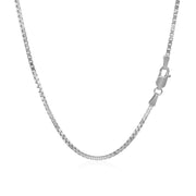 Bids.com 14k White Gold Classic Box Chain 1.4mm Necklaces