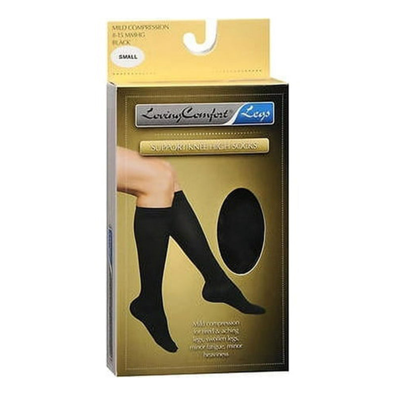 Loving Comfort Stockings Loving Comfort Stockings Microfiber Knee High 10 To 20Mmhg Closed Toe Women Black, Medium, 1 Pair Tortillas & Wraps