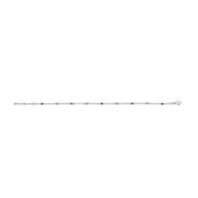 Bids.com 14K White Gold Alternating Blue Sapphire and White Diamond Bezel Station Chain Bracelet (I-J Color, SI2-I1 Clarity) - 8" Inches Bracelets
