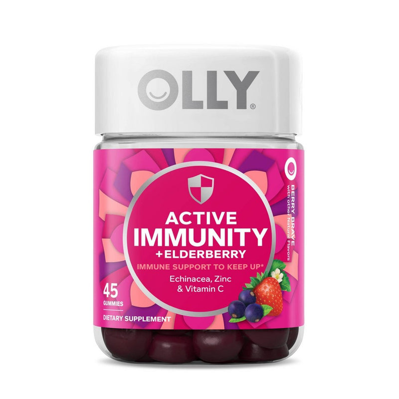 Olly Olly Active Immunity + Elderberry Support Gummies - Berry Brave - 45ct Vitamins & Supplements Lavender