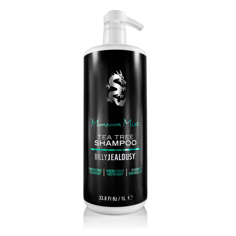 Billy Jealousy Monsoon Mist Tea Tree Shampoo Hair Black 8oz,1 Liter