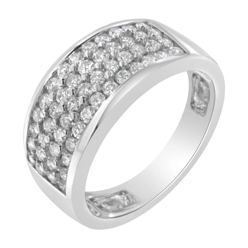 Bids.com 14K White Gold Round Cut Diamond Ring (1.0 Cttw, H-I Color, SI2-I1 Clarity) - Size 6-1/2 Rings
