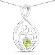 Bids.com 0.15 Carat Genuine Peridot .925 Sterling Silver Pendant Pendants