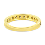 Bids.com IGI Certified 1/2 Cttw Diamond 10K Yellow Gold Prong Set Beaded Milgrain Band Style Ring (J-K Color, I2-I3 Clarity) - Size 7 Rings