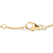 Bids.com 10K Yellow Gold Blue Sapphire and Diamond Accent Evil Eye Station Link Bracelet  (H-I Color, I1-I2 Clarity) - Size 7" Bracelets