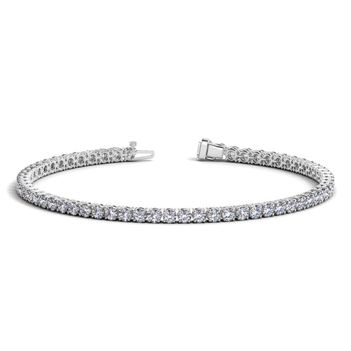Bids.com Lab Grown Round Diamond Tennis Bracelet in 14k White Gold (4 cctw F/G  VS2/SI1) Bracelets