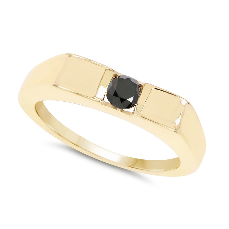 Bids.com 0.25 Carat Genuine Black Diamond .925 Sterling Silver Ring Rings
