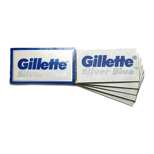 Gillette Silver Blue Double Edge Razor Blades 5 Razor Blades