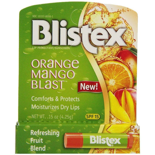 Blistex Blistex Lip Protectant SPF 15 Orange Mango Blast,0.15 Oz Lip Balms & Treatments Olive Drab