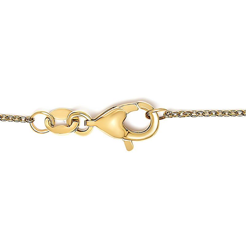 Bids.com 14K Yellow Gold Alternating Red Ruby and White Diamond Bezel Station Chain Bracelet (I-J Color, SI2-I1 Clarity) - 7.5" Inches Bracelets