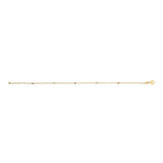Bids.com 14K Yellow Gold Alternating Red Ruby and White Diamond Bezel Station Chain Bracelet (I-J Color, SI2-I1 Clarity) - 7.5" Inches Bracelets