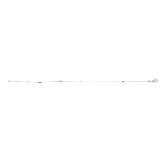Bids.com 14K White Gold Alternating Blue Sapphire and Diamond Bezel Station Chain Bracelet - Size 7.5 inch Bracelets