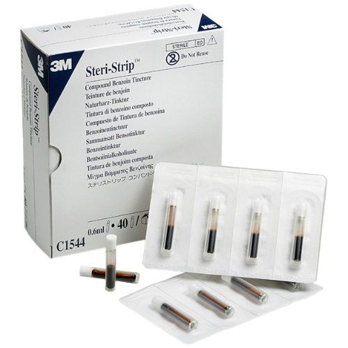 3M 3M Steri-Strip Compound Benzoin Tincture C1544, 40Piece Channel Strips