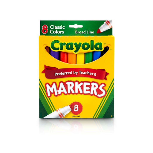Crayola Crayola Non-Washable Marker, Broad Bullet Tip, Assorted Classic Colors Markers