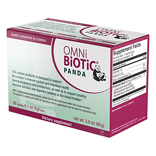 Omni Biotic Omni Biotic Panda - Probiotic For Mom And Baby - Prenatal And Infant Probiotic Gut Health & Immune System Support Vegan And Hypoallergenic - Non-GMO Supports & Braces