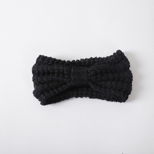 Knitted Bow Winter Head Band