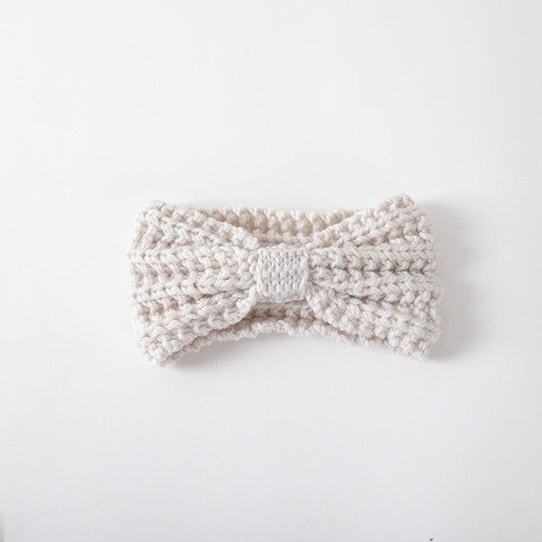 Knitted Bow Winter Head Band