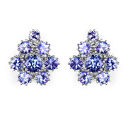 Bids.com 4.26 Carat Genuine Tanzanite .925 Sterling Silver Earrings Earrings