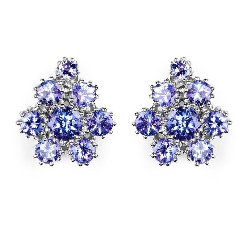Bids.com 4.26 Carat Genuine Tanzanite .925 Sterling Silver Earrings Earrings