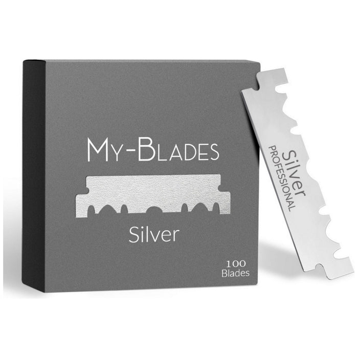 My-Blades Silver Single Edge Razor Blades 100 ct