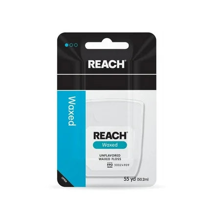 Reach REACH Waxed Dental Floss Unflavored 55YD Oral Care