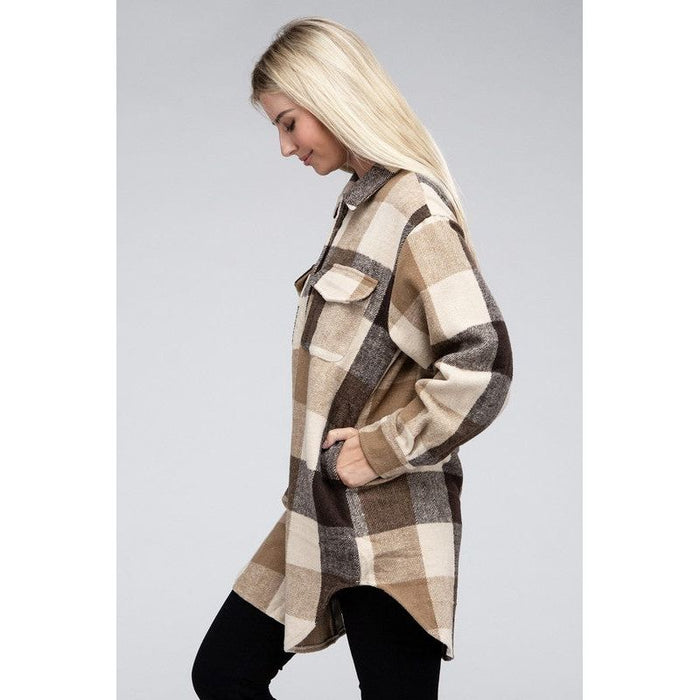 Multi Plaid Long Shacket